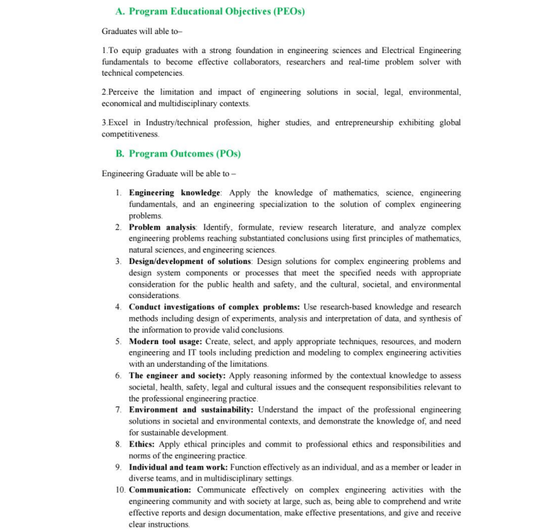 Programme Educational Objectives